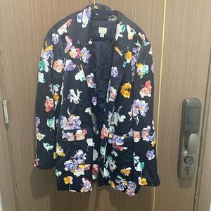 Navy blue floral blazer